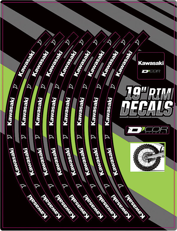 RIM DECALS 19" KAWASAKI LOGO REAR | 40-80-201