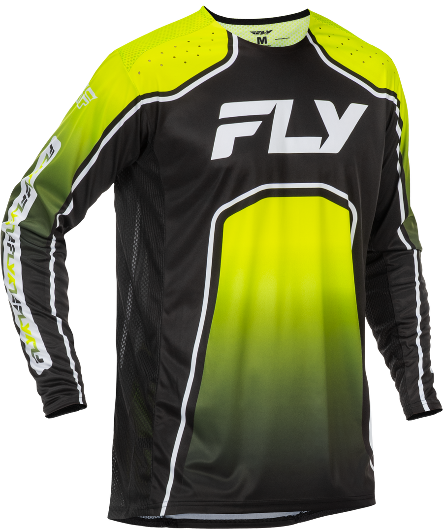 YOUTH RAYCE BICYCLE JERSEY LIME/BLACK/WHITE YL