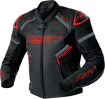 S1 D3O LEATHER JACKET BLK/GRY/RED 2X