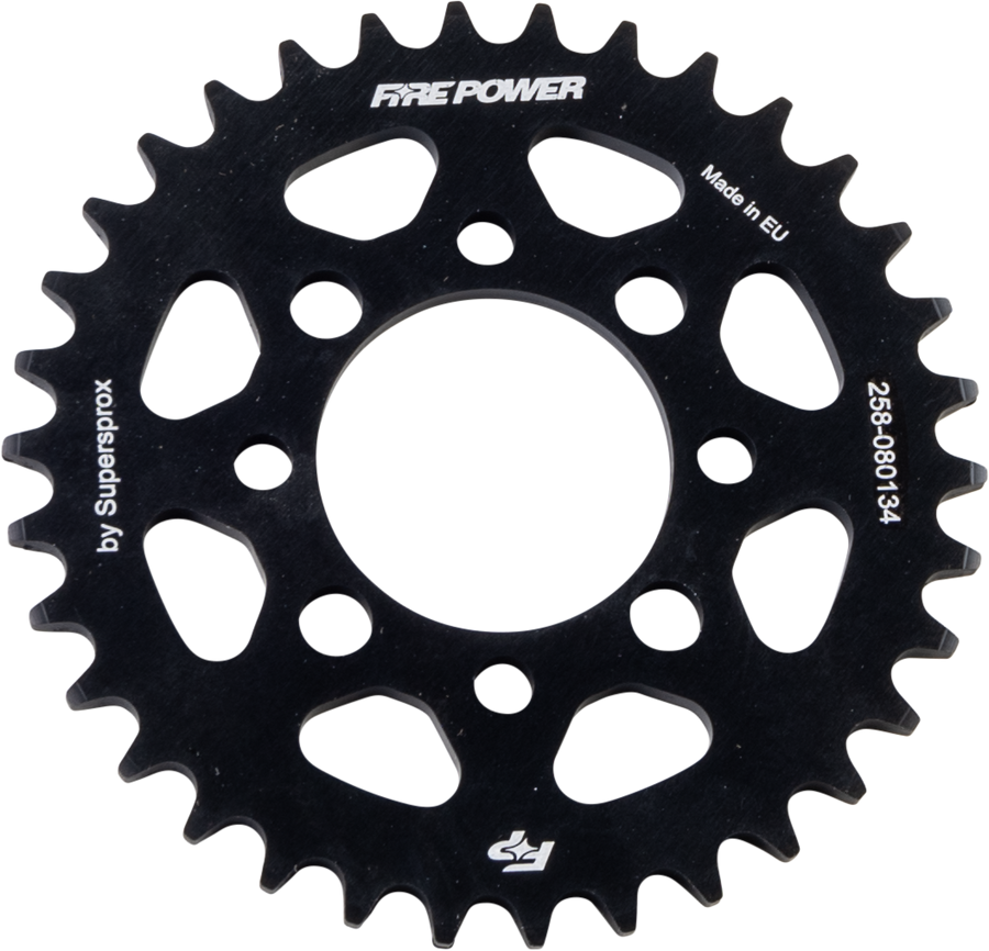 REAR SPROCKET ALUMINUM 34T BLK | FPA-801-34-BLK