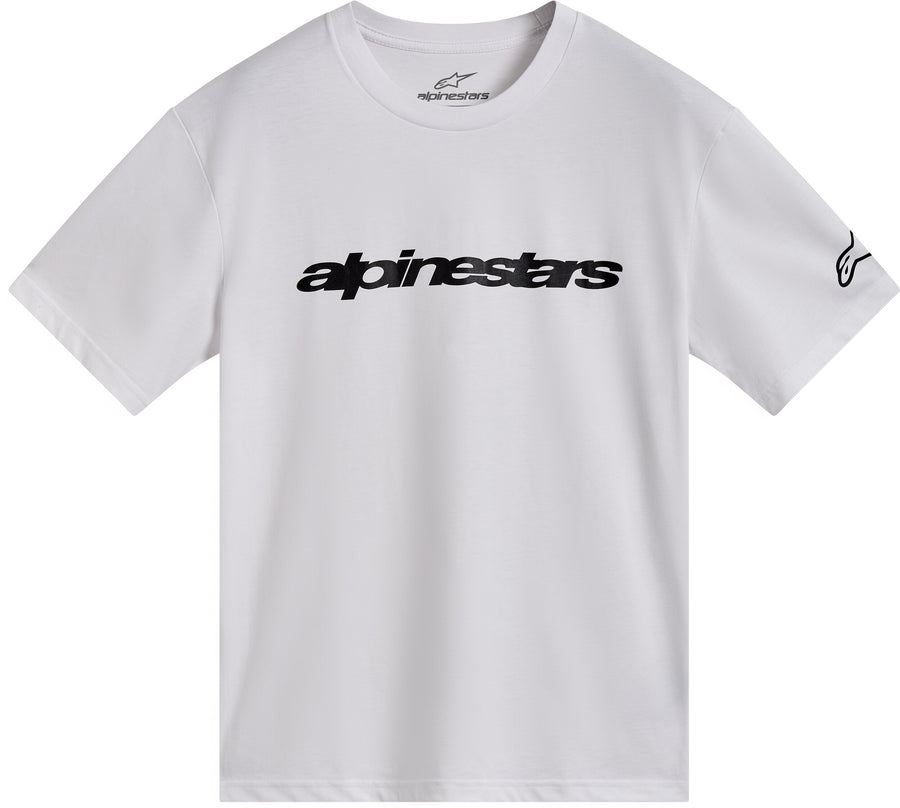 RACE WORDMARK SS CSF TEE WHITE/BLACK SM