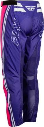 YOUTH F-16 RAZE PANTS PURPLE/PINK/YELLOW SZ 22