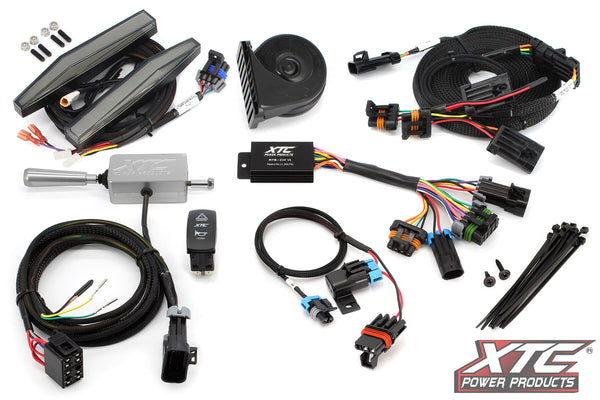 AUTO TURN SIGNAL KIT W/ BILLET LEVER AND FRONT DRL LIGHTS POL | ATS-L-POL-X24-DRL