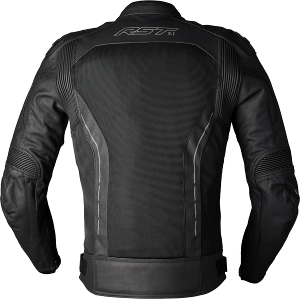S1 MESH CE JACKET BLACK/BLACK LEATHER