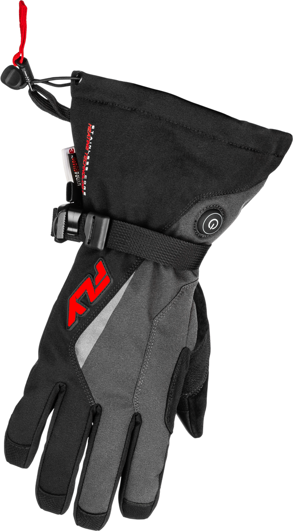 TITLE HEATED GAUNTLET GLOVES GREY/BLACK/RED