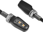 701 LED TURN SIGNALS BLACK W/CLEAR LENS PR