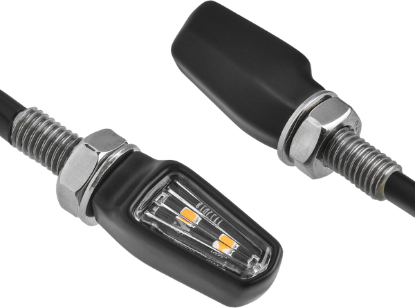 701 LED TURN SIGNALS BLACK W/CLEAR LENS PR