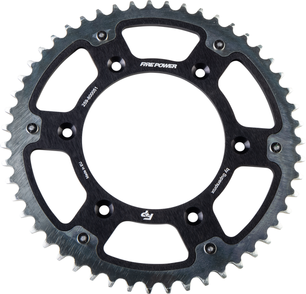 REAR SPROCKET HYBRID 51T BLK/SIL | FPH-8000-51-BLK