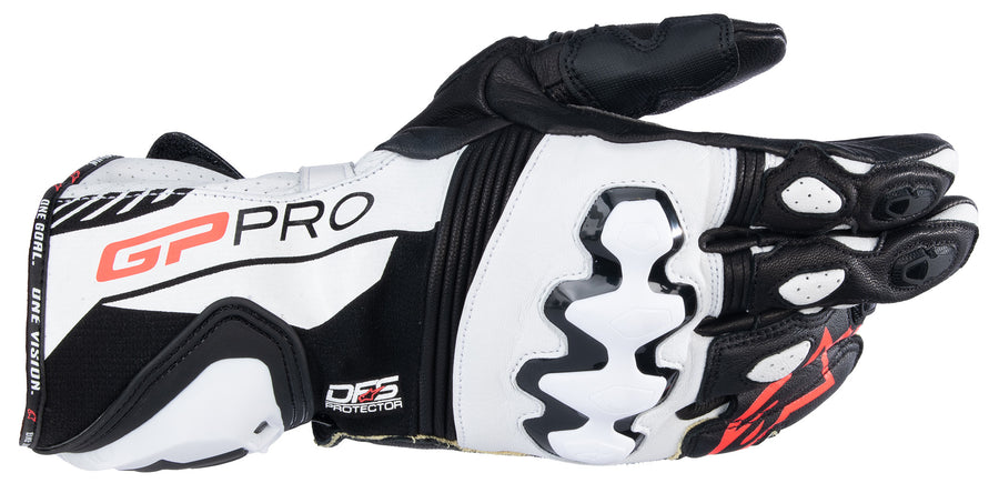 GP PRO RS4 GLV BLK WHT