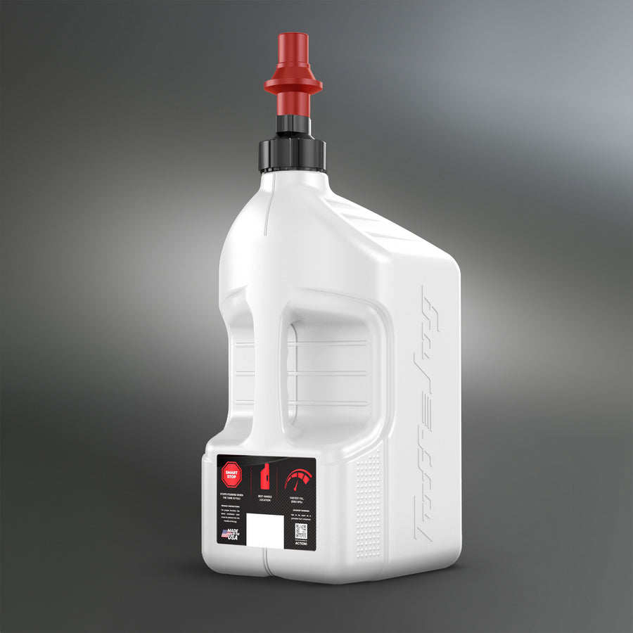 UTILITY CONTAINER WHITE W/RED CAP 5GAL