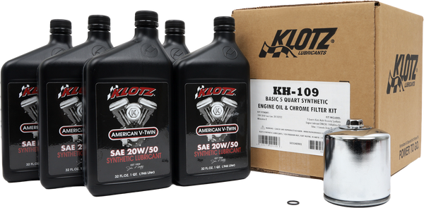 BASIC HARLEY DAVIDSON 5QT SYNTHETIC OIL CHANGE KIT | KH-109