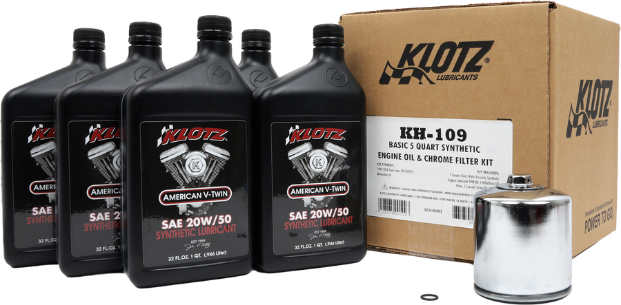 BASIC HARLEY DAVIDSON 5QT SYNTHETIC OIL CHANGE KIT | KH-109