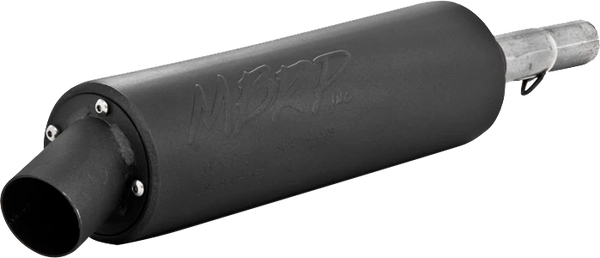 SINGLE SLIP-ON SYSTEM W/ UTILITY MUFFLER BLK YAM | AT-7401