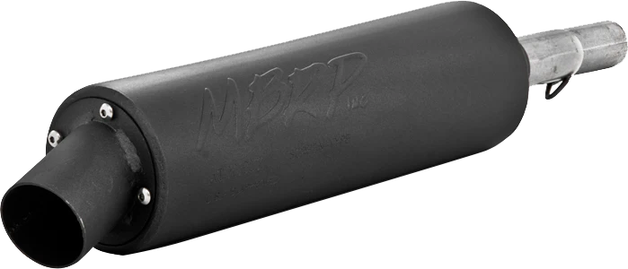 SINGLE SLIP-ON SYSTEM W/ UTILITY MUFFLER BLK YAM | AT-7401