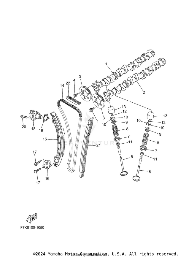 VALVE, EXHAUST | 6S5-12121-00-00