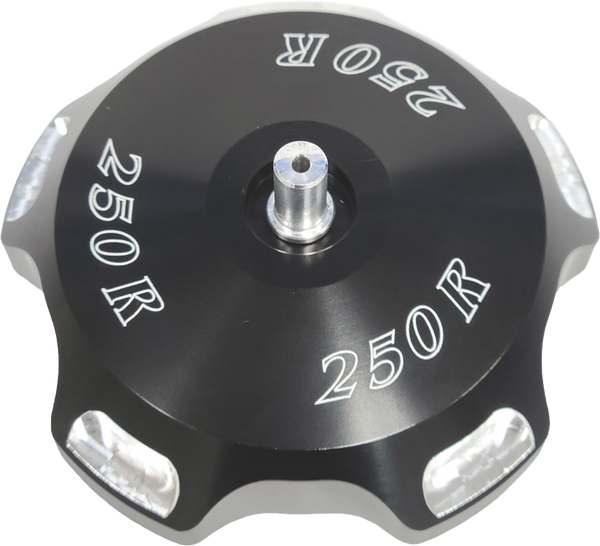GAS CAP 250R  LOGO  BLK 88-89