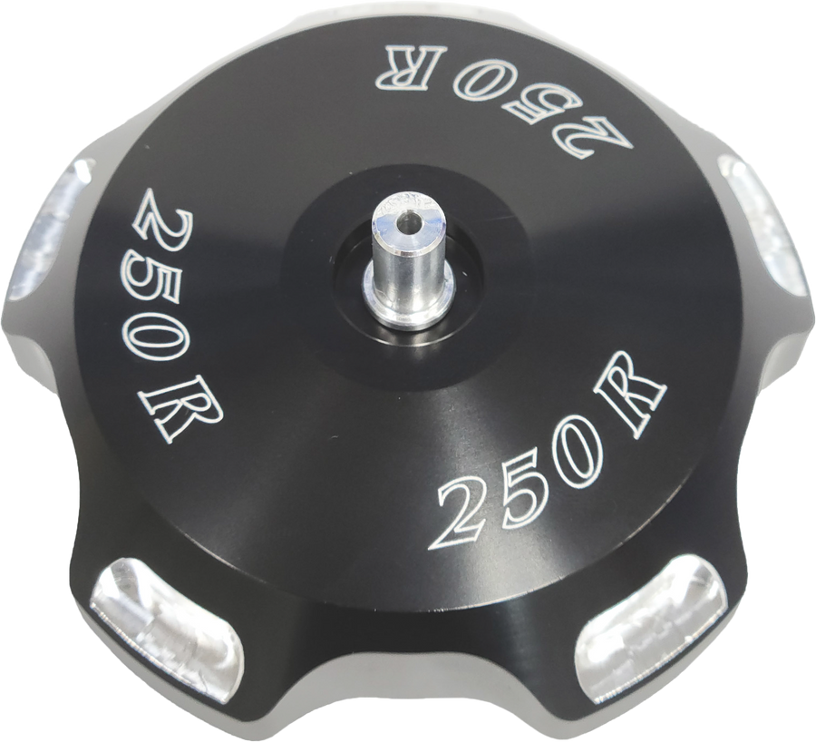 GAS CAP 250R  LOGO  BLK 88-89