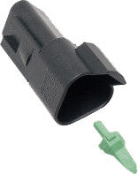 3-WIRE BLACK DEUTSCH RCPTCL & WDGLCK HD# 72103-94BK | DR-3B