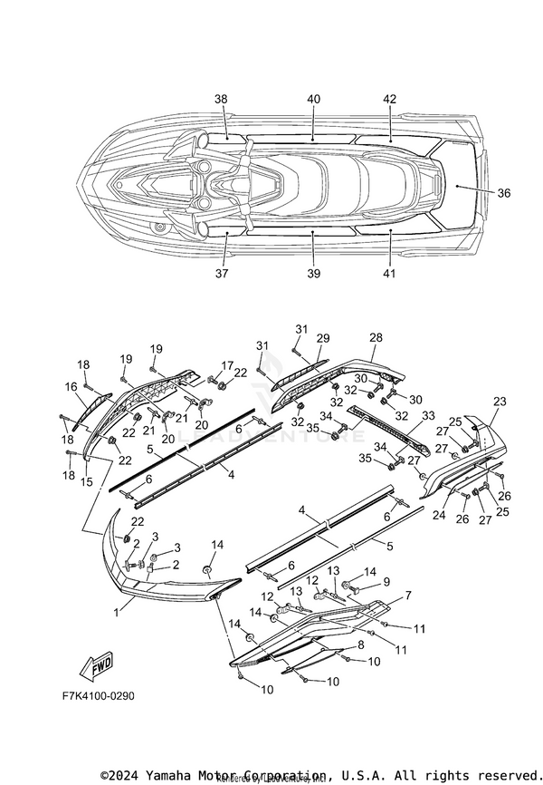 JOINT, GUNWALE LH | F3X-U252E-00-00