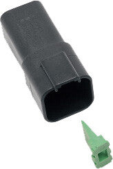 6-WIRE BLACK DEUTSCH RCPTCL & WDGLCK HD# 72106-94BK | DR-6B