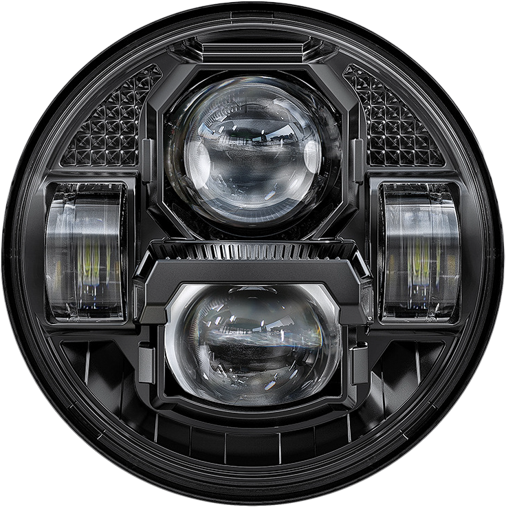 5 3/4" LED HEADLIGHT RUGGED ULTRA VIEW BLACK | UV5B
