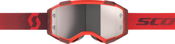 FURY GOGGLE RED SILVER CHROME WORKS
