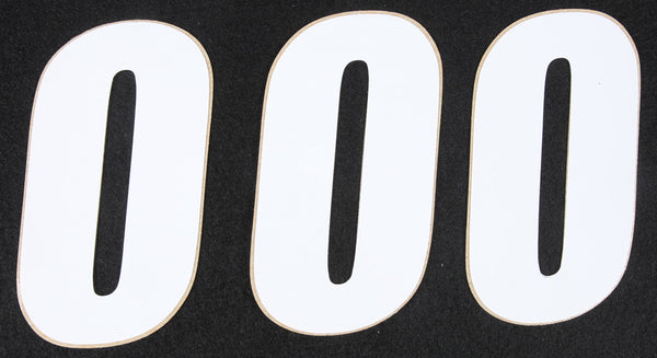 NUMBER 0 WHITE 4" 3/PK | 45-14-0