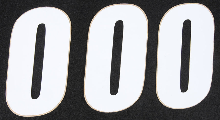 NUMBER 0 WHITE 4" 3/PK | 45-14-0