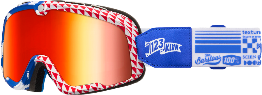 BARSTOW GOGGLE ARTIST SERIES 123 KLAN MIRROR RED LENS | 50000-00023