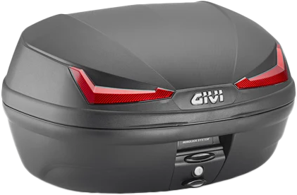 SIMPLY IV TOP CASE 45L BLACK W/RED LENS | E455NA