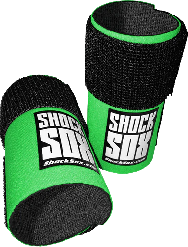 SHOCK SOX  4"U  GREEN UPSIDE DOWN FORKS