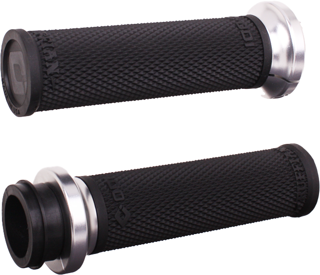 RUFIAN GRIPS TBW 1" BLACK/SILVER