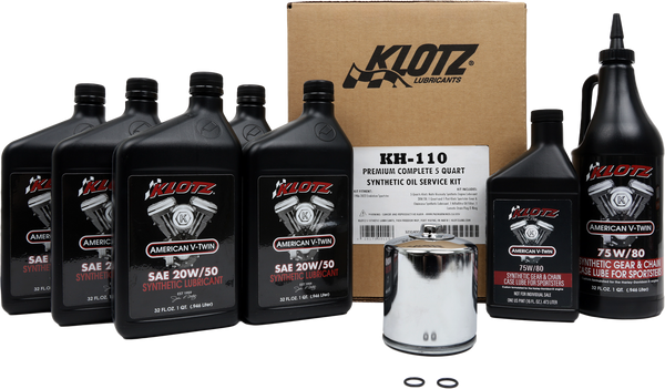 PREMIUM HARLEY DAVIDSON 5QT SYNTHETIC OIL CHANGE KIT | KH-110