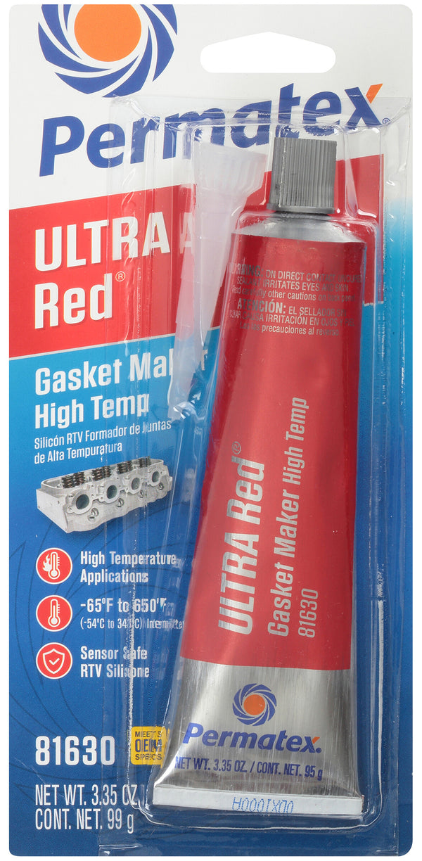 ULTRA RED RTV SILICONE 3.35OZ 12/CASE | 81630