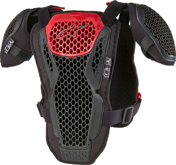 BIONIC ACTION YOUTH CHEST PROTECTOR BLK/RED LG/XL