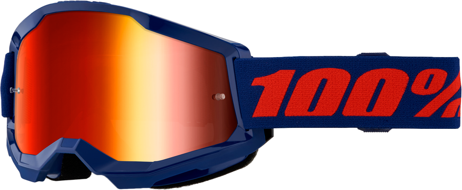 STRATA 2 GOGGLE NAVY MIRROR RED LENS