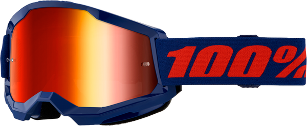STRATA 2 GOGGLE NAVY MIRROR RED LENS