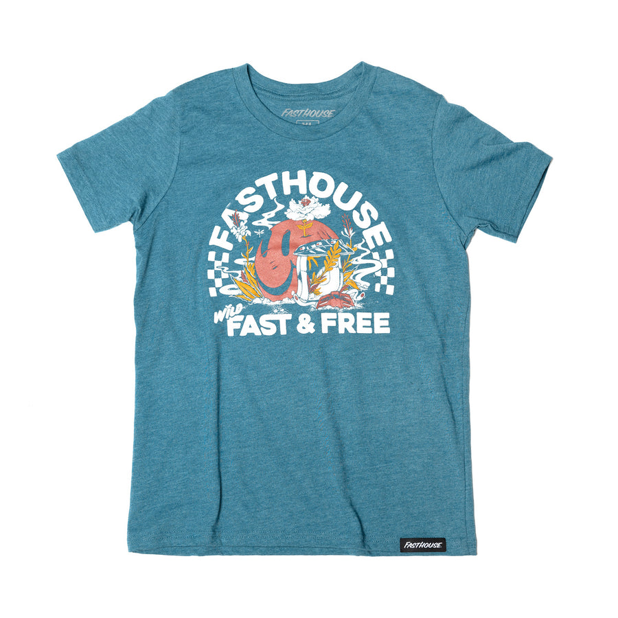 GRL WILD ONE SS HTHR TEAL