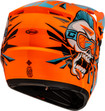 YOUTH MX-46Y UNSTABLE HELMET HI VIS ORANGE/BLUE YL | D3465212