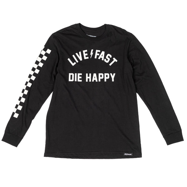 DIE HAPPY LS TEE BLACK