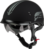 HH-65 RETRIBUTION HELMET W/PEAK MATTE BLACK/SILVER SM