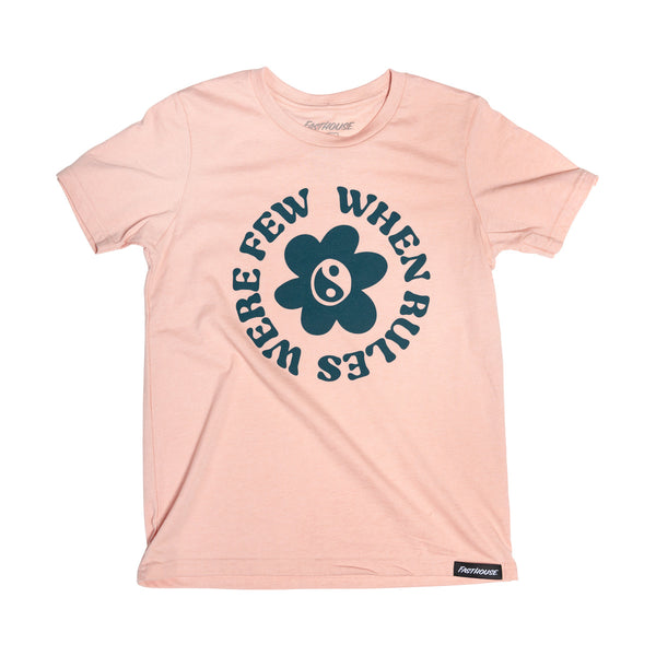 GRL BLOOM SS TEE HTR PCH YLG