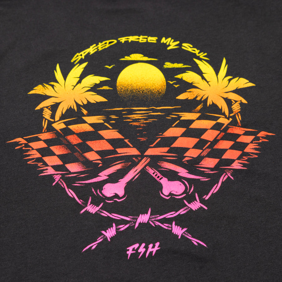 WMN SUN STRUCK SS TEE BLK