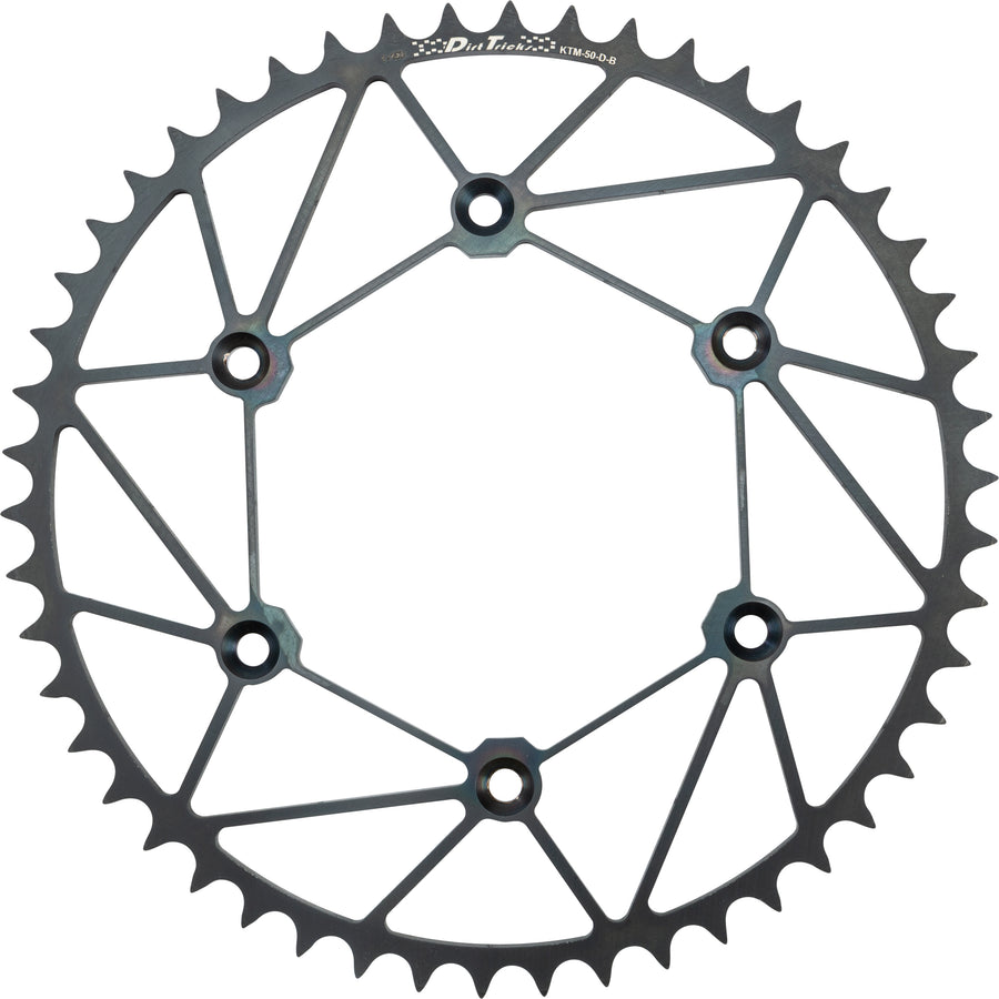 REAR SPROCKET CHROMOLY STL/ZIR 50T-520 BLK KTM/HUSQ