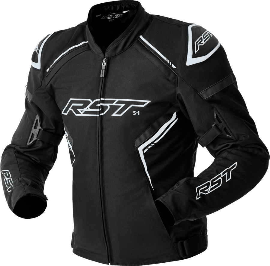 S1 D3O TEXTILE JACKET BLACK/WHITE MD