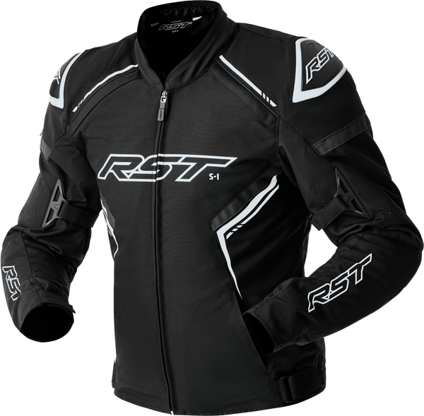 S1 D3O TEXTILE JACKET BLACK/WHITE