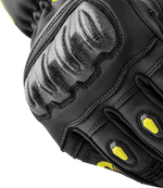 S1 GLOVE BLK/FLO-YEL LEATHER