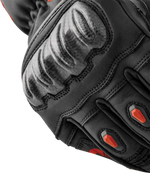 S1 GLOVE BLK/RED LEATHER