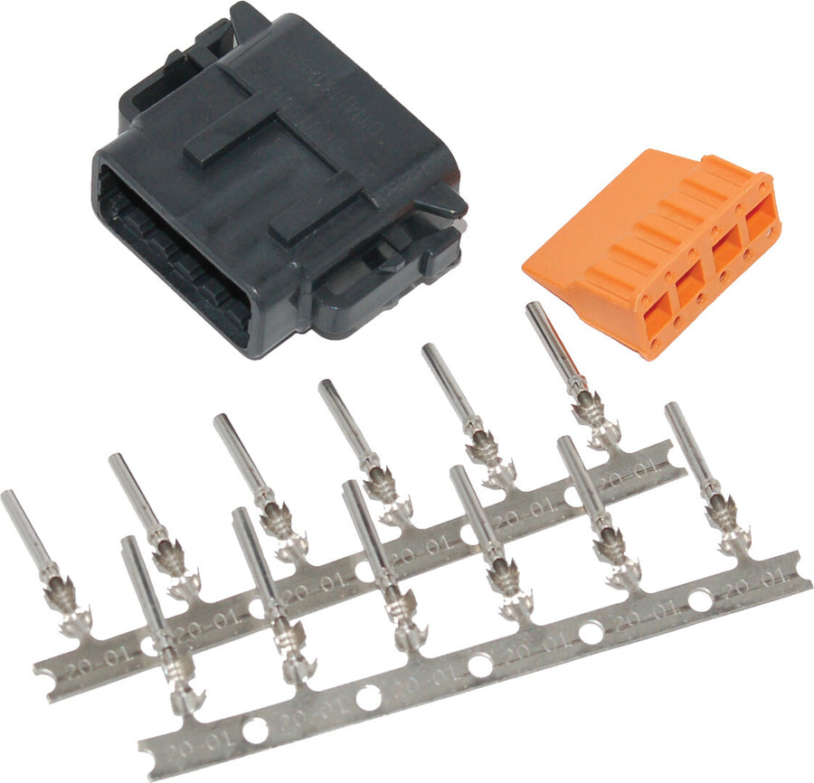 DEUTSCH DTM 12-PIN BLACK PLUG W/12 TRMNLS/WDGLK HD74119-98BK