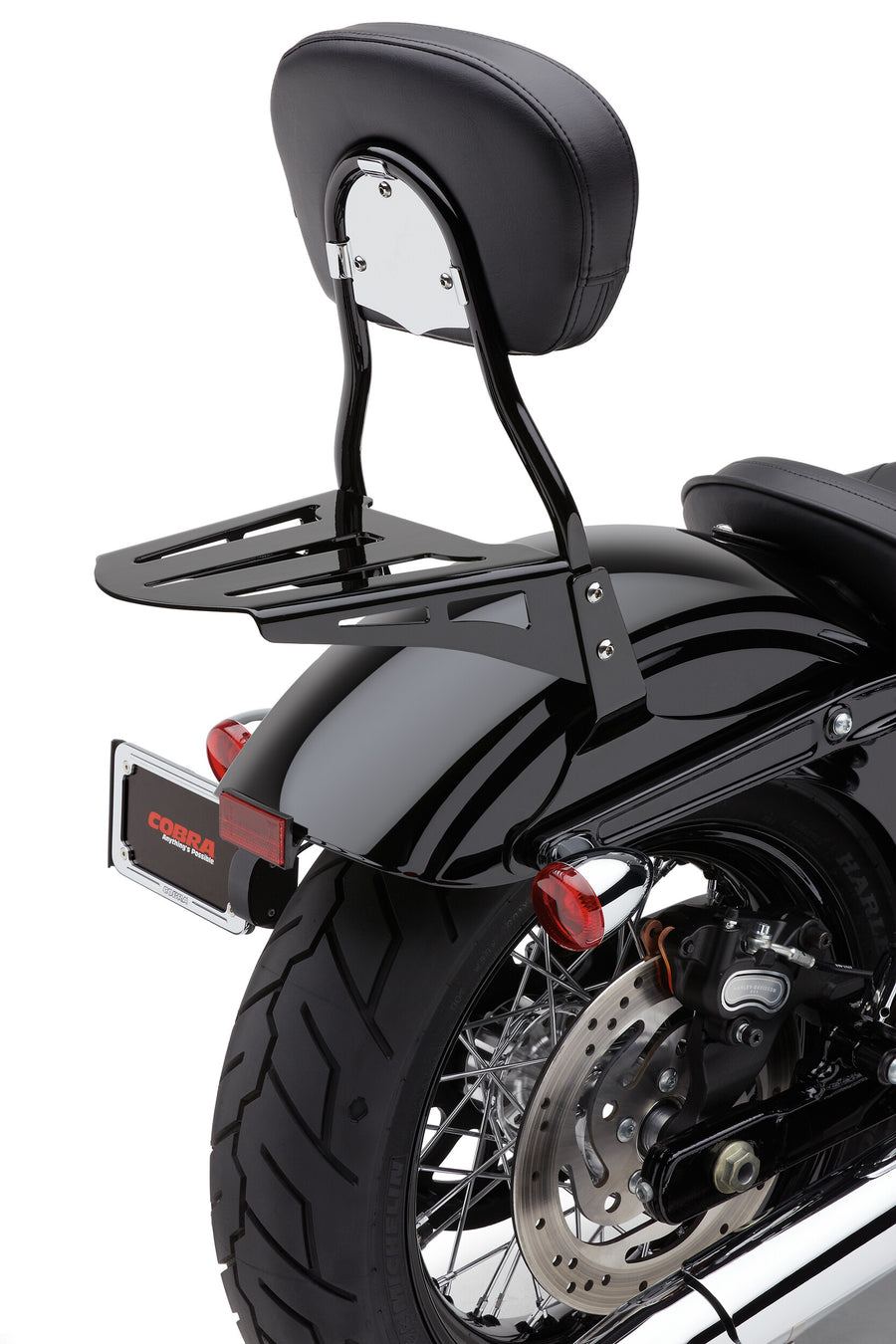 SISSY BAR LUGGAGE RACK FORMED BLACK HON YAM